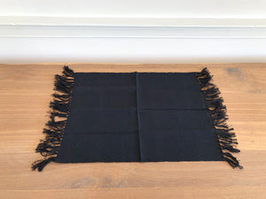 Black Fringed Placemat