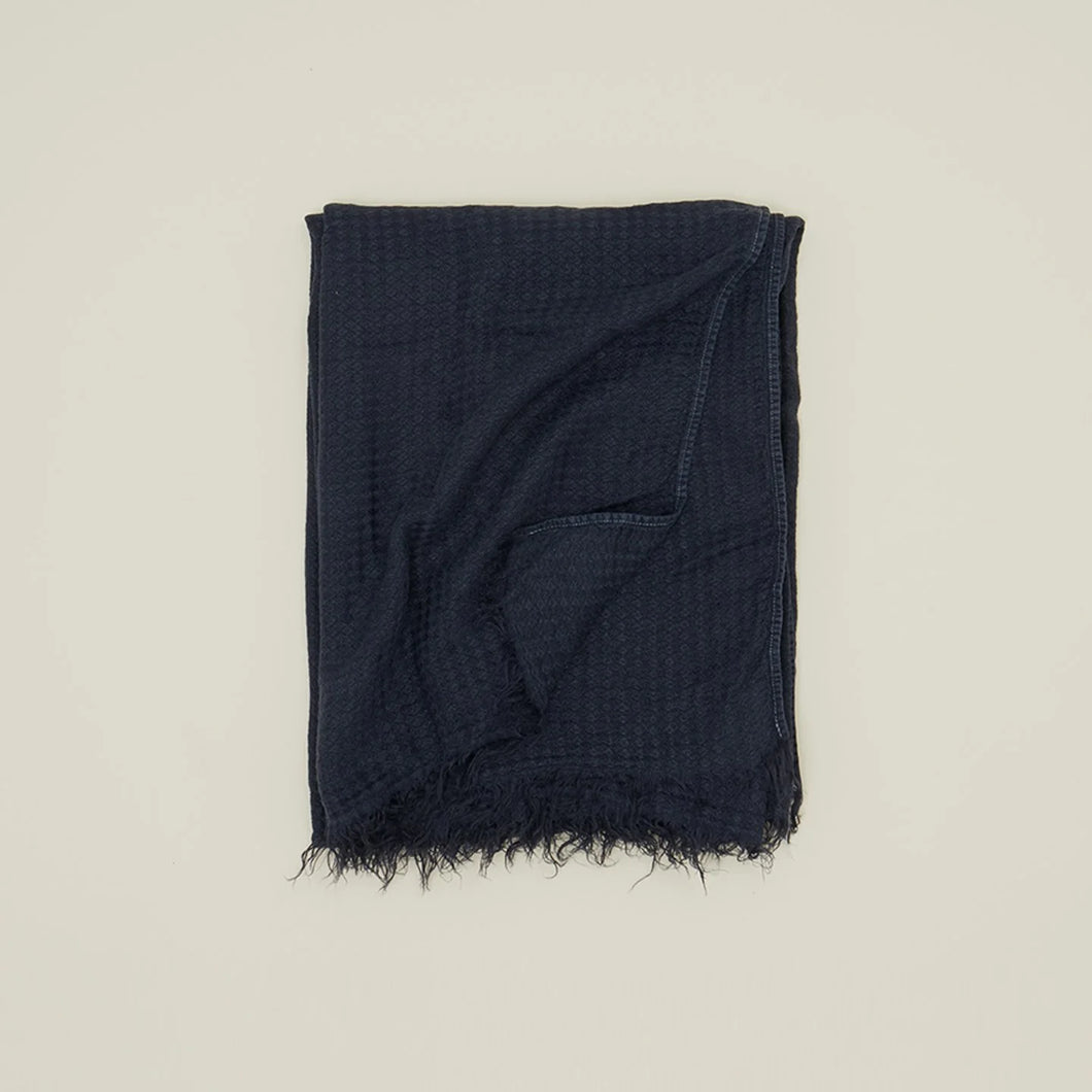 Hawkins NY Simple Linen Throw Navy