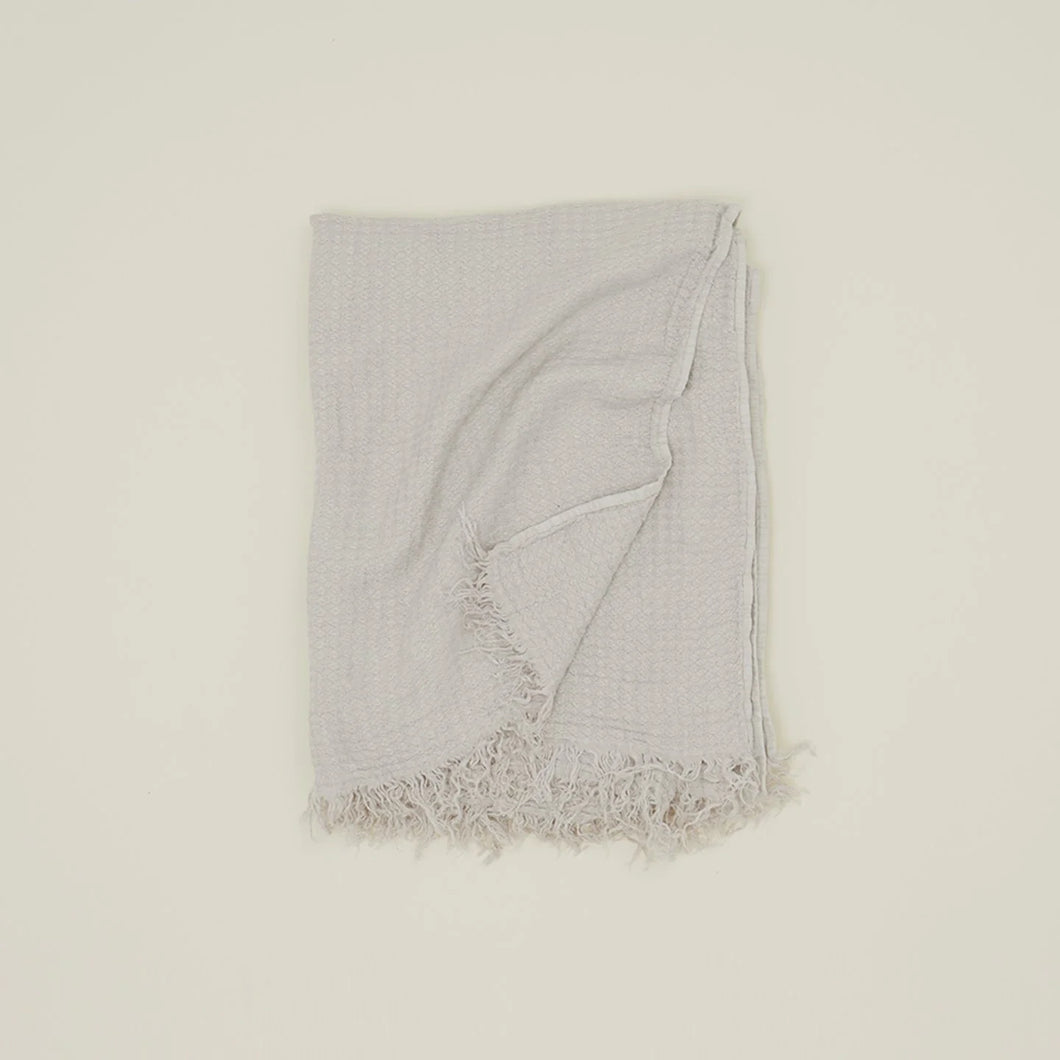 Hawkins NY Simple Linen Throw-Light Grey