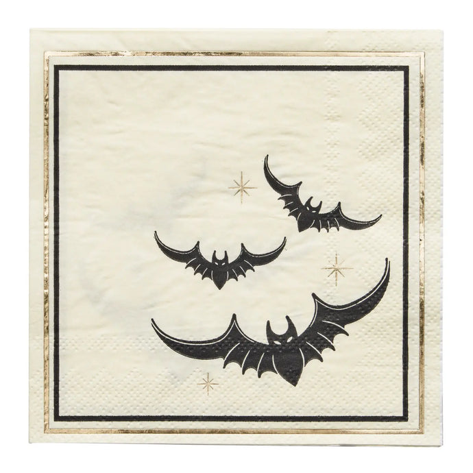 Classic Spooky Bats Halloween Paper Cocktail Napkin 20/pkg