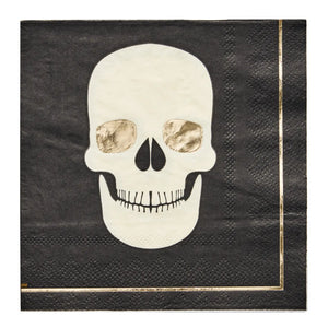 Classic Spooky Skull Halloween Paper Cocktail Napkin 20/pkg