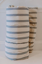 Tensira Mattress Topper - Navy Stripe on Off White