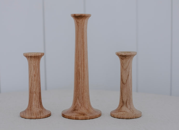 Hawkins NY Simple Candle Holder in Oak Large