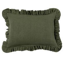 Anika Solid Olive Pillow 14x20