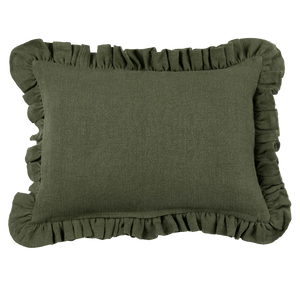 Anika Solid Olive Pillow 14x20