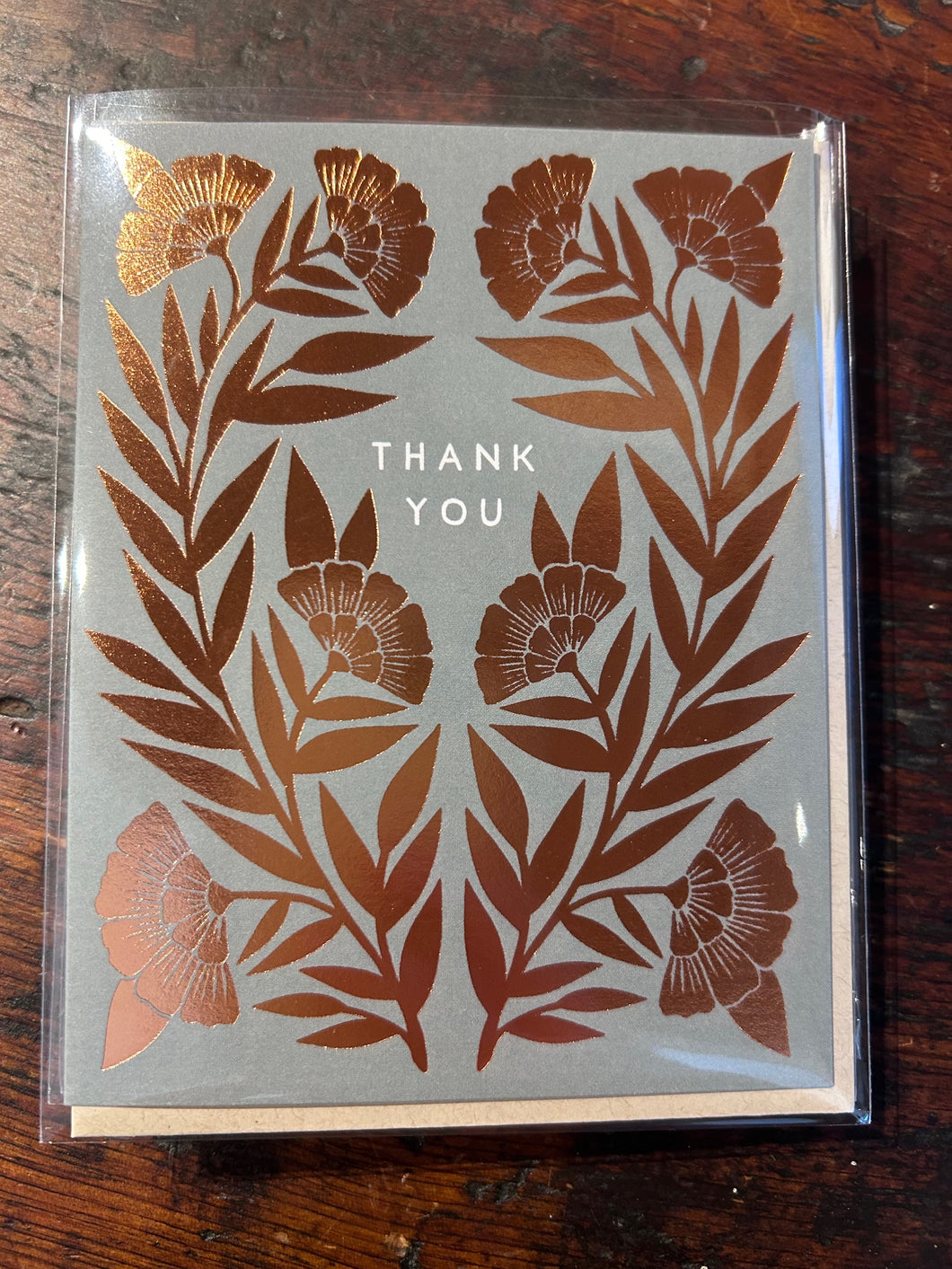 Thank You foil-stamped card