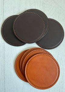 Leather Coasters - Set of 4