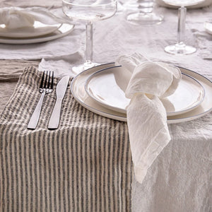 Hale Mercantile Basix Stripe Linen in Nox/Sable