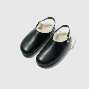 Clog with Shearling - Kohl