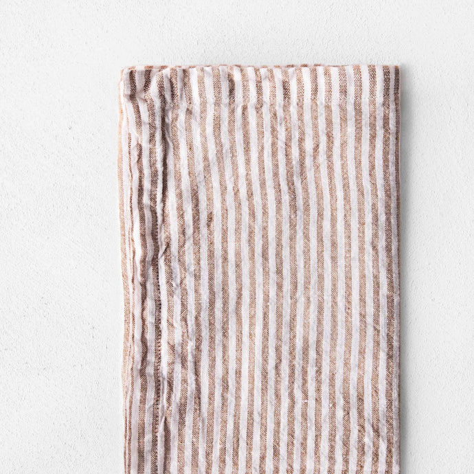 Hale Mercantile Basix Stripe Linen Napkin in Ayrton/Russo