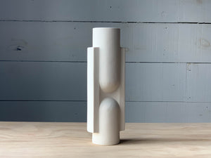 Slender Ceramic Vase in White