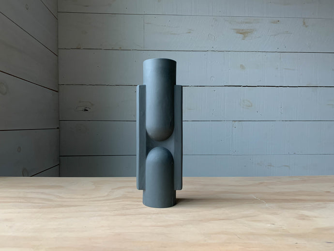 Slender Ceramic Vase in Grey
