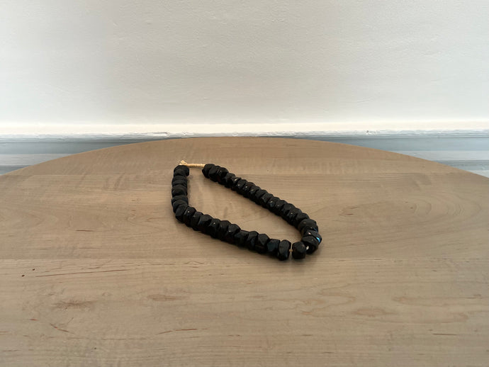 African Black Carved Beads