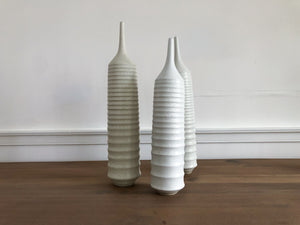 White Ribbed Vessel, Extra Large