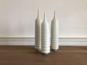 White Ribbed Vessel, Large