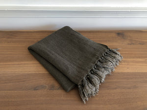 Linen Throw in Coffee