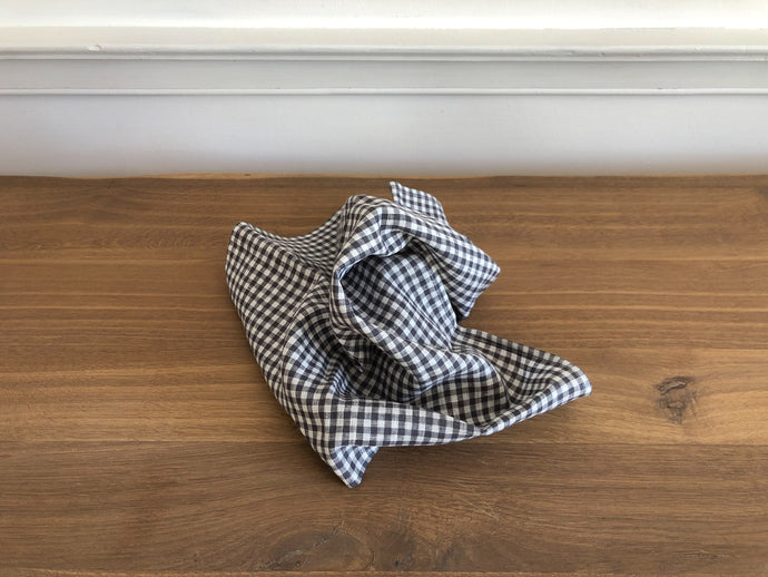 Fog Linen Kitchen Cloth - Grey + White Check