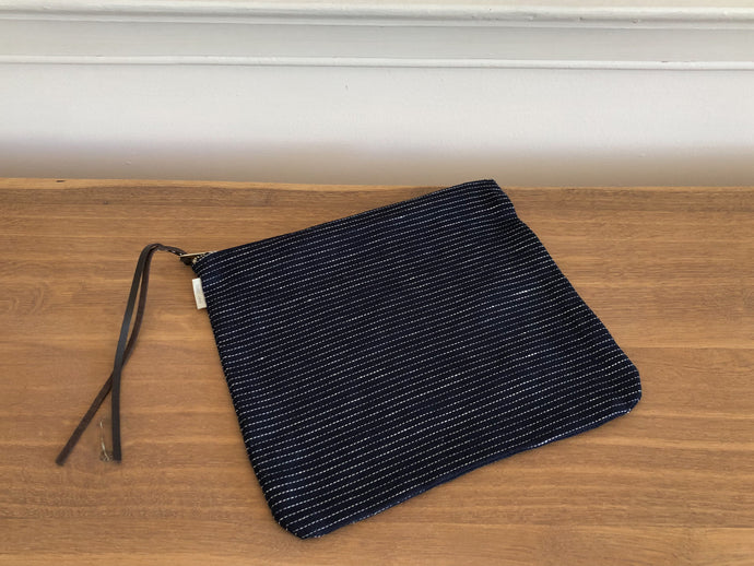Canna Pouch Navy Pinstripe