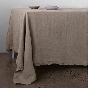 Hale Mercantile Flocca Linen Tablecloth - Medium 69"x83"