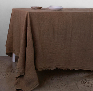 Hale Mercantile Flocca Linen Tablecloth - Large 69"x122"